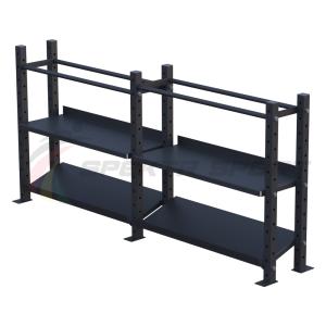 Купить Модульный стеллаж для гантелей, гирь и медболов 2580х430х1200 (2 секции) в Судже 