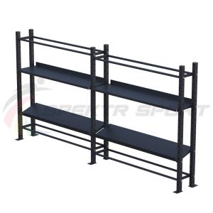 Купить Модульный стеллаж для гантелей, гирь и медболов 3780х430х1950 (2 секции) в Судже 